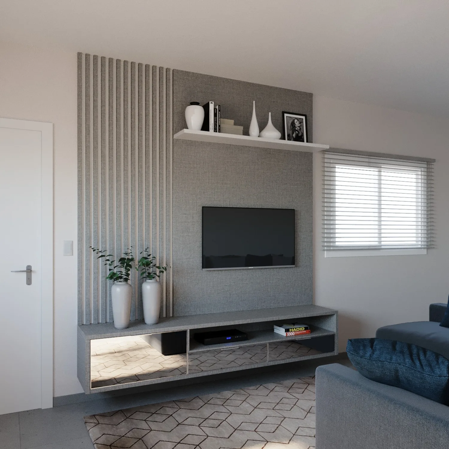 Sala com Painel Planejado
