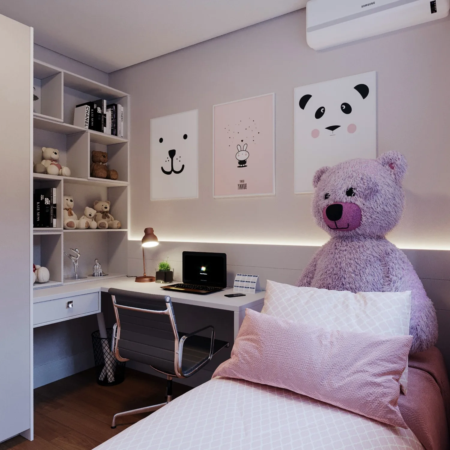 Quarto com Home Office